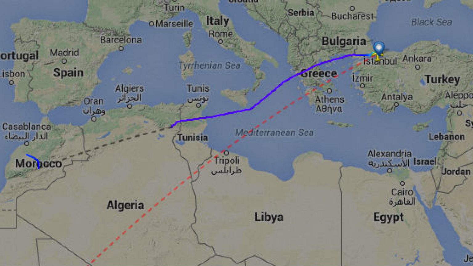 Un avión de Turkish Airlines pide aterrizar en Casablanca por amenaza bomba