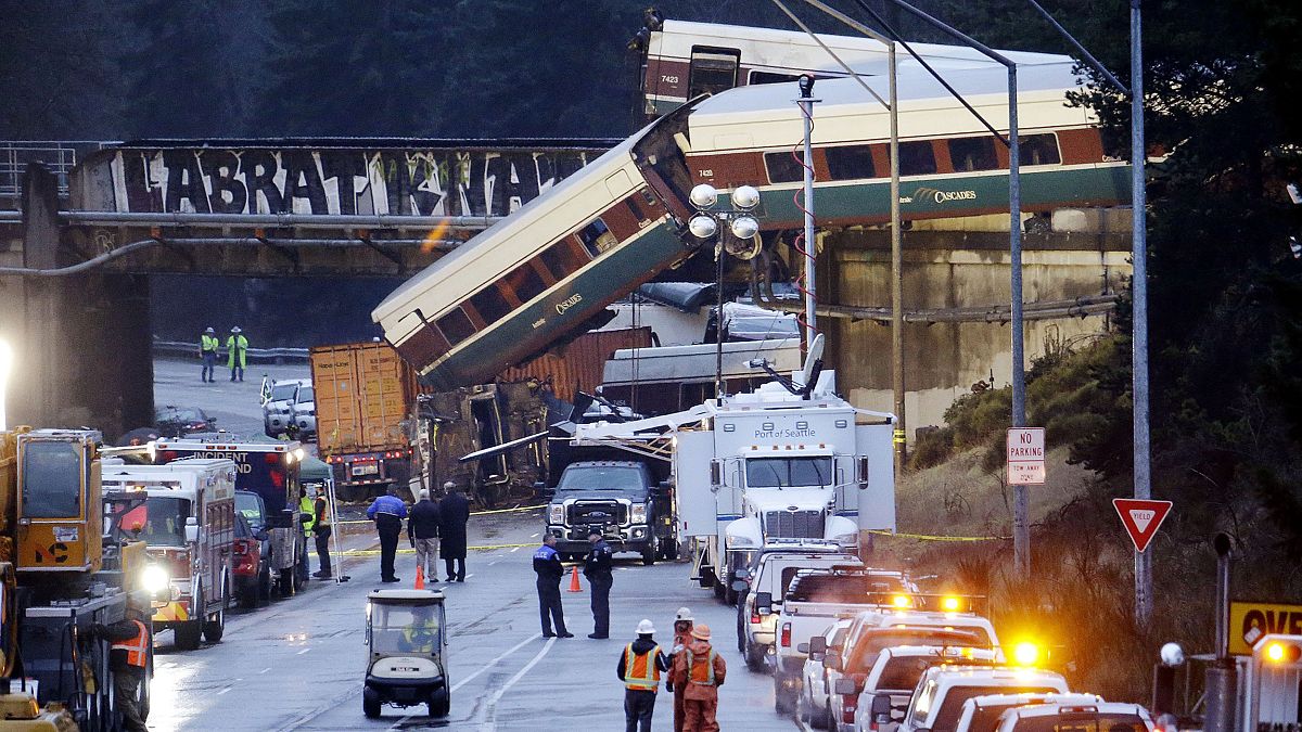 Image: Amtrak train crash