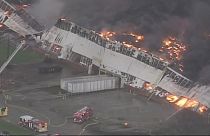آتش سوزی در یک مجتمع صنعتی در ایالت کنتاکی