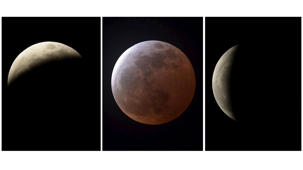 تصاویر ماه گرفتگی کامل در آمریکا