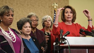 Image: Pelosi speaks on Capitol Hill about the funding for the reauthorizat