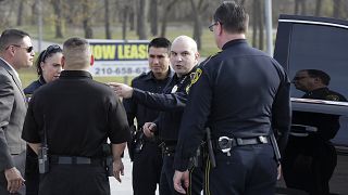 Image: Bexar County Sheriff Javier Salazar gives direction to deputies near