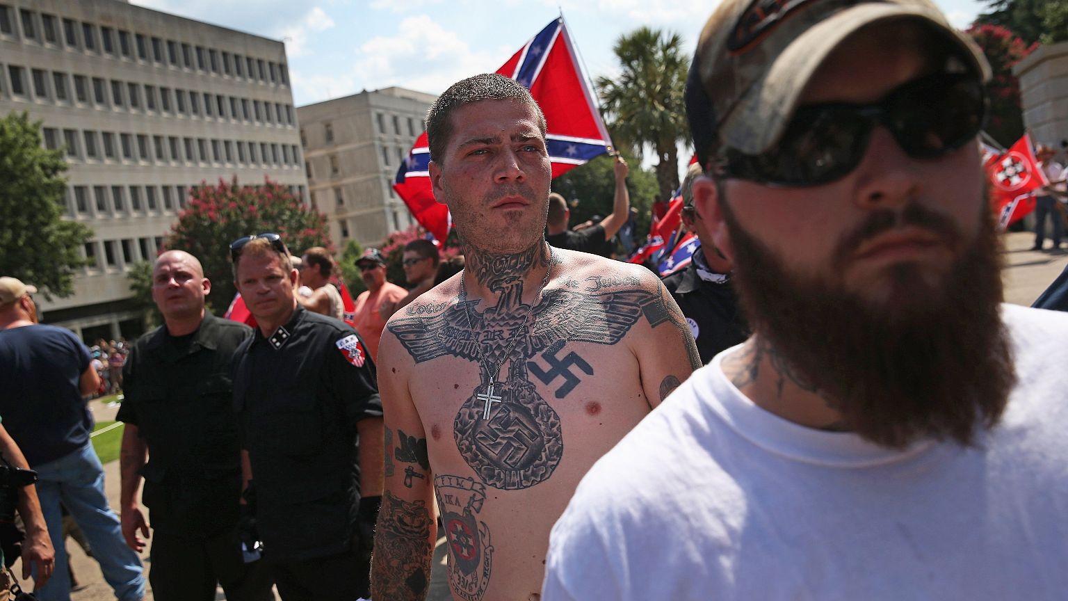 Image: Ku Klux Klan Holds Rally Outside South Carolina Statehouse