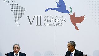 Encontro histórico entre Obama e Castro