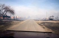 نابودی هزار خانه بر اثر آتش سوزی در روسیه