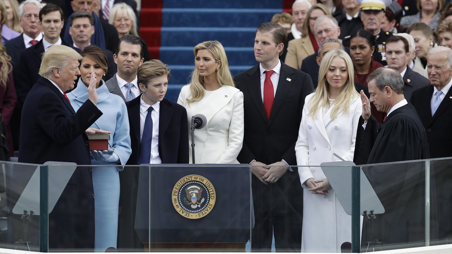 Image: Donald Trump is sworn in as the 45th president of the United States