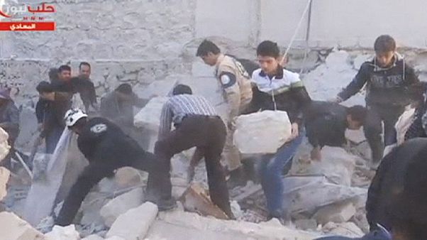 Robbantások a szíriai Aleppóban Robbantások a szíriai Aleppóban