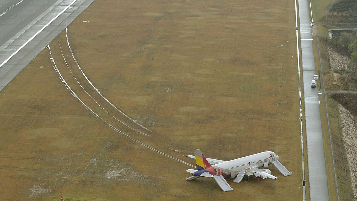 Αεροσκάφος βγήκε από το διάδρομο προσγείωσης -  Φωτογραφίες και Βίντεο