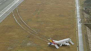 Asiana Airlines plane skids off Japanese runway