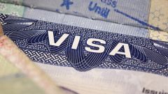Image: A segment of a US visa.