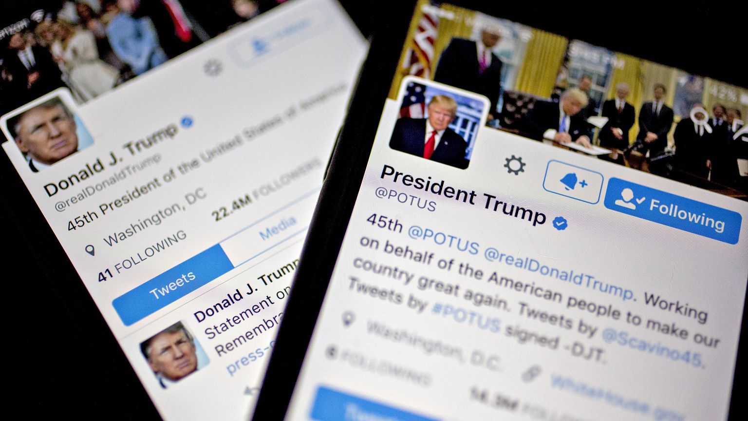 Image: Trump's Twitter Accounts