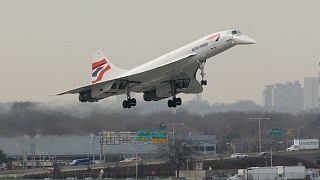 Image: A British Airways Concorde jet