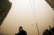 Kum fırtınası Çin'in başkenti Pekin'i vurdu