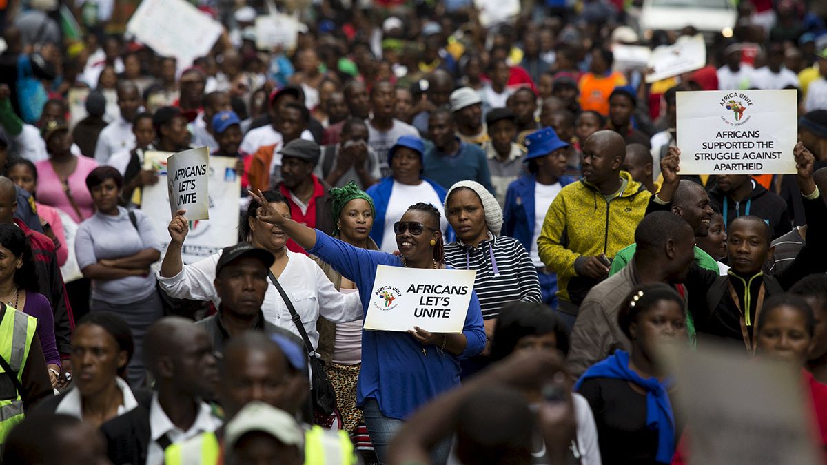 Marcha antixenófoba en Sudáfrica