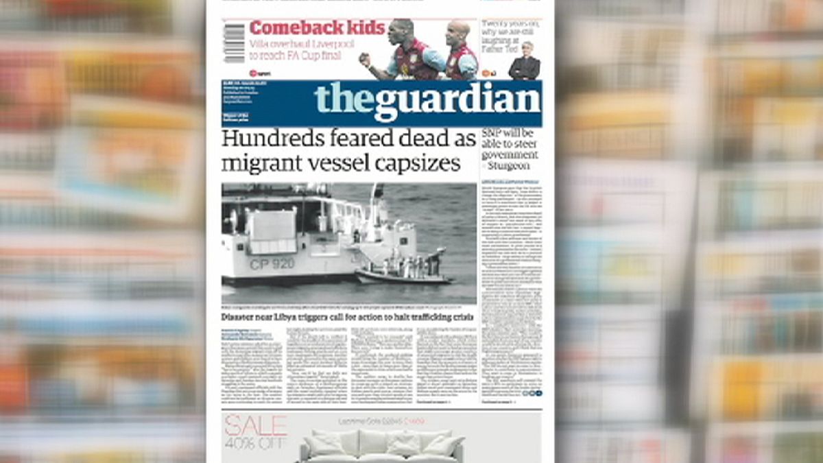 Les immigrés naufragés en une de la presse européenne