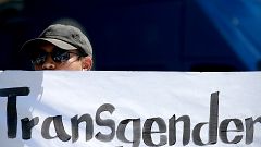 Protest of President Trump's proposed ban of transgender people serving in 