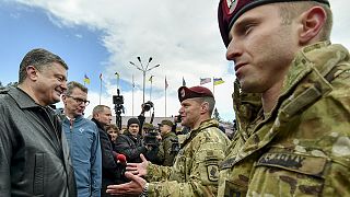 Ucraina: arrivati 250 addestratori USA, Poroshenko ringrazia