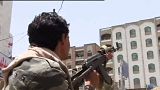 War scene in Taiz, Yemen