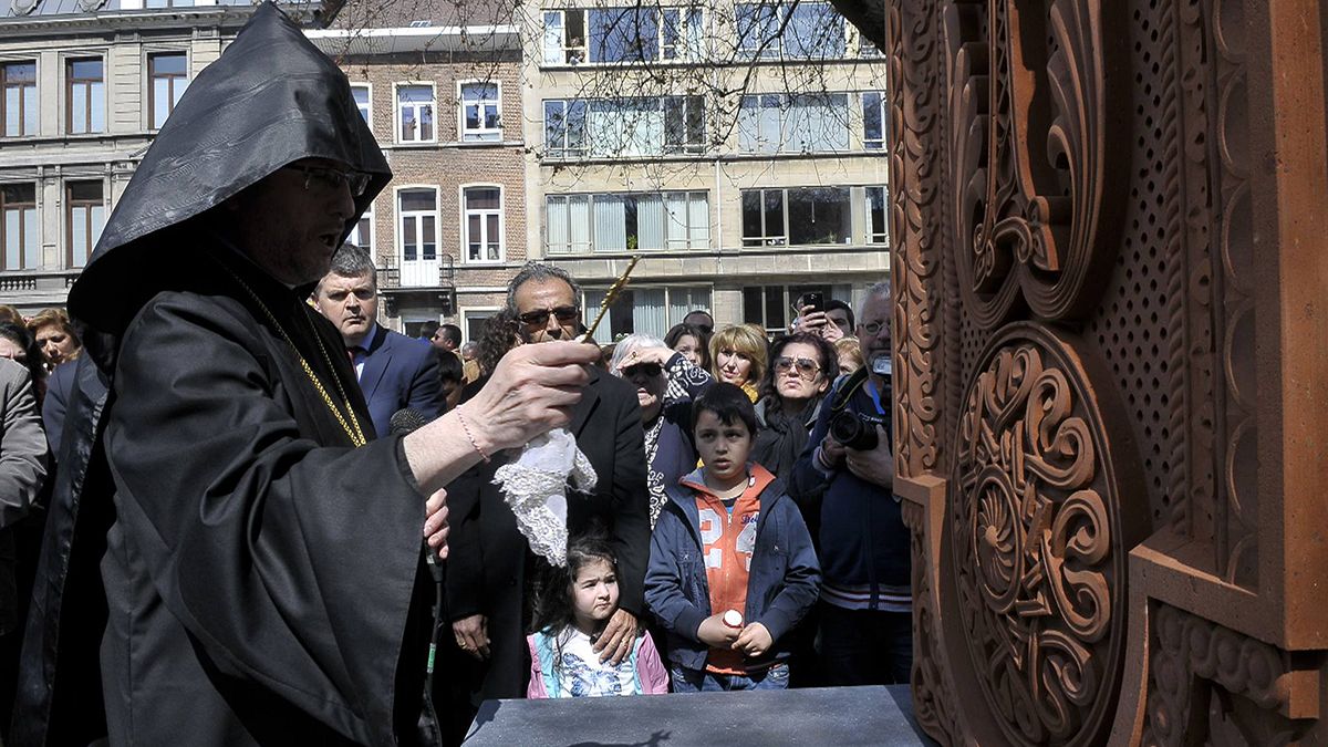 Belçika'da Ermeni anıtı açıldı