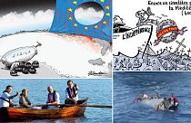 Caricaturistas se unen a las protestas por la tragedia en el Mediterráneo