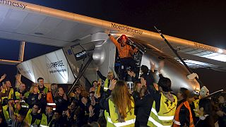 Solar-powered plane lands in eastern China, prepares to cross Pacific