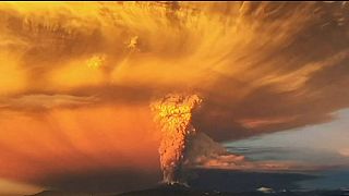 Der Vulkan Calbuco in Chile bricht aus