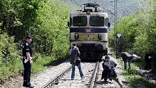 Fourteen migrants hit by train and killed in former Yugloslav republic of Macedonia