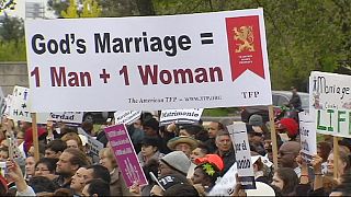Manifestação contra casamento homossexual em Washington
