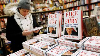 Image: Copies of the book "Fire and Fury: Inside the Trump White House"