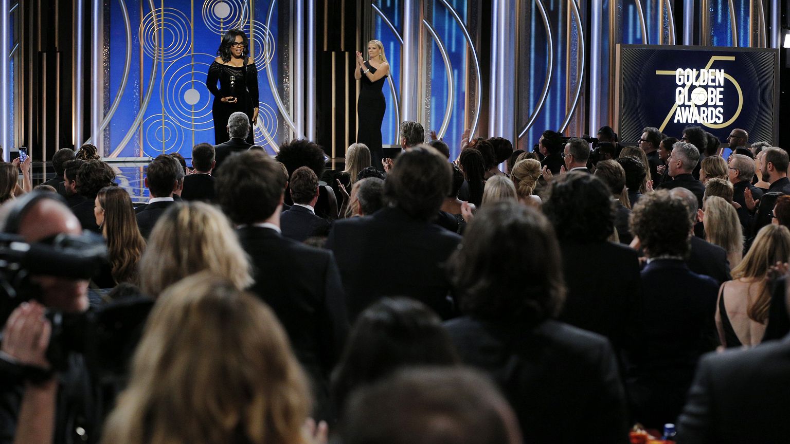 Image: Oprah Winfrey accepts the 2018 Cecil B. DeMille Award