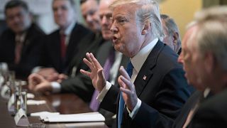 Image: President Donald Trump meets with bipartisan members of the Senate o