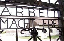 Replica of Nazi camp gate installed at Dachau