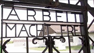 Replica of Nazi camp gate installed at Dachau