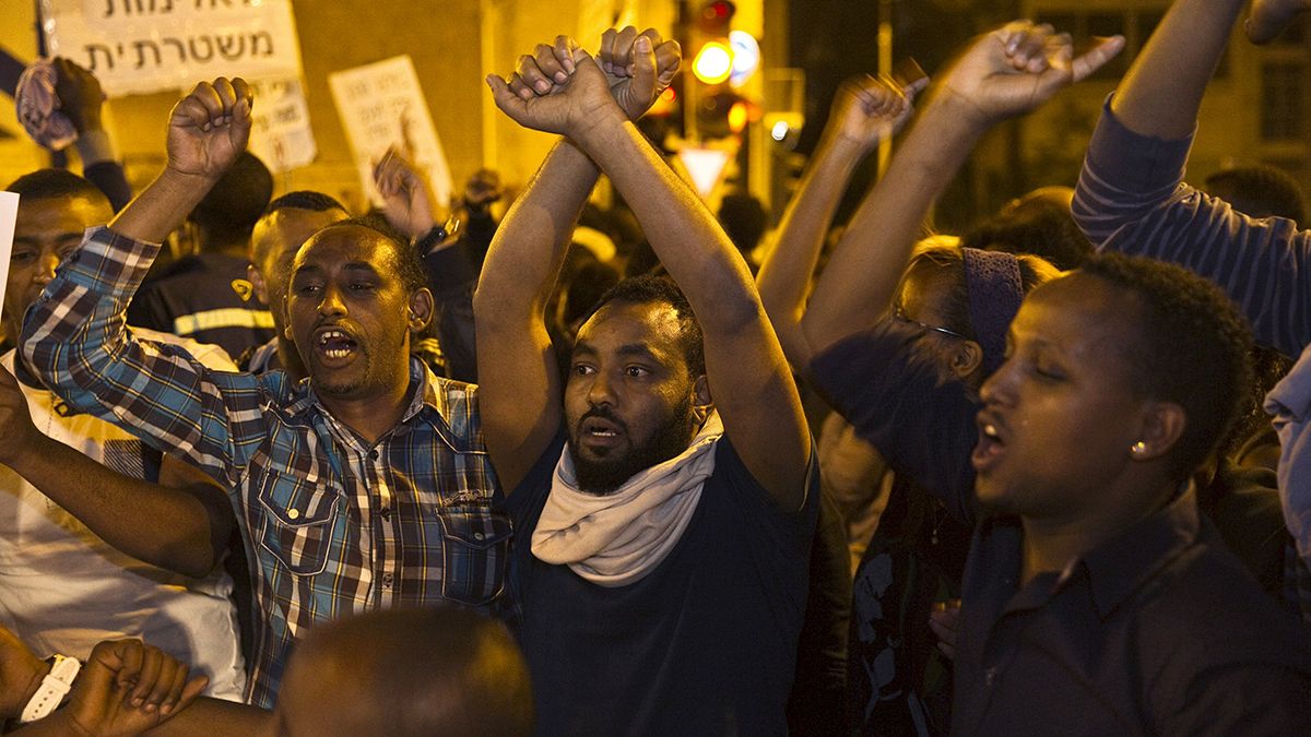 A protest by Ethiopian Israelis against police brutality turns violent