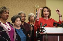 Image: Pelosi speaks on Capitol Hill about the funding for the reauthorizat