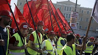 May Day marches in Athens, Madrid and Moscow