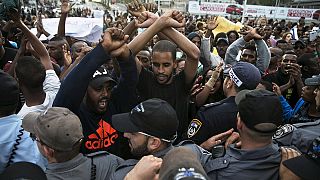 Ethopian Israelis protest in Tel Aviv against alleged police brutality and racism