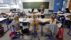 Image: Schoolchildren in a class.