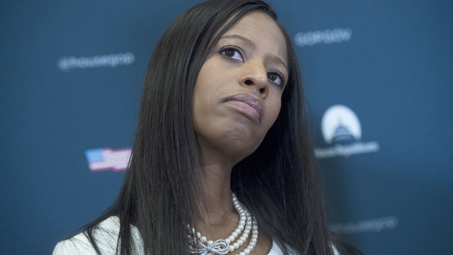 Image: Rep. Mia Love, R-Utah, attends a news conference after a meeting of 