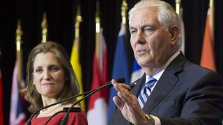 Image: Chrystia Freeland and Rex Tillerson