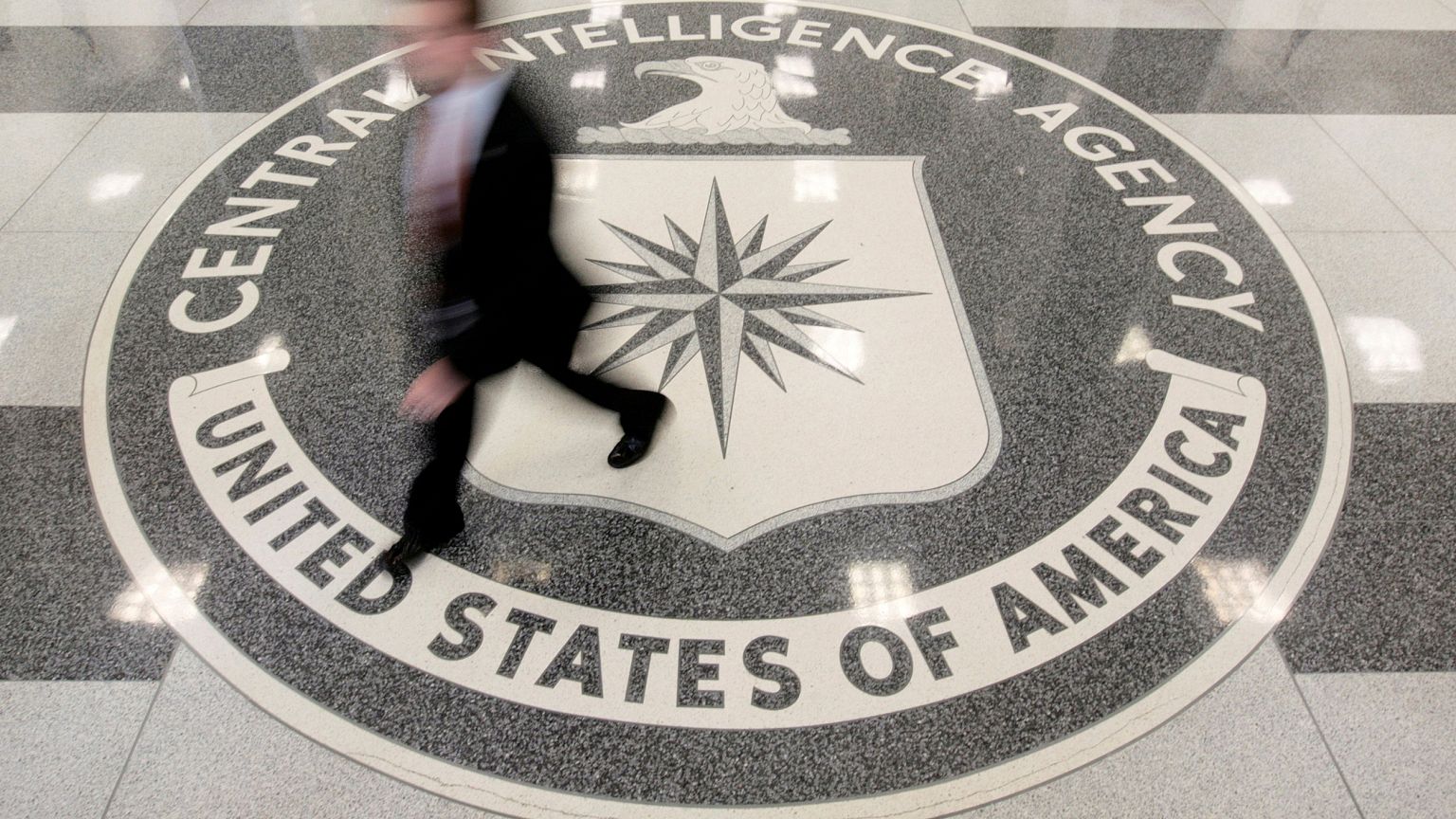 Image: The lobby of the CIA Headquarters Building in Langley, Virginia, on 