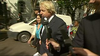 Boris Johnson evades media scrum at polling station
