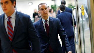 Image: Lewandowski arrives to meet with the House Intelligence Committee at