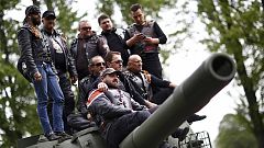 Putyin Éjszakai Farkasai Berlinben emlékeztek