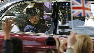 Britain's Queen Elizabeth leads VE celebrations in London