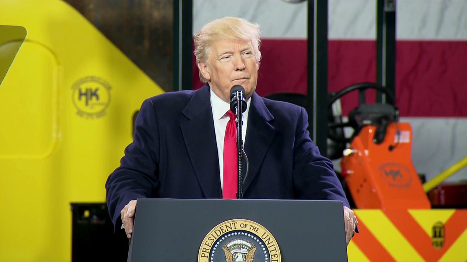 Image: President Trump visits Coraopolis, Pennsylvania, where he will deliv