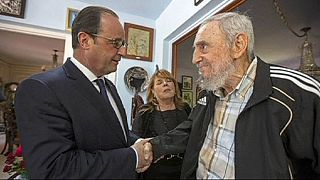 Hollande se reúne con Fidel Castro y pide el fin del embargo estadounidense