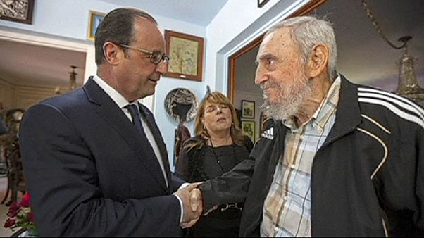 Κούβα: Συνάντηση Ολάντ με τον Φιντέλ και τον Ραούλ Κάστρο Κούβα: Συνάντηση Ολάντ με τον Φιντέλ και τον Ραούλ Κάστρο