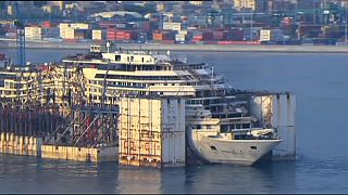 Wrecked Costa Concordia liner makes its final journey