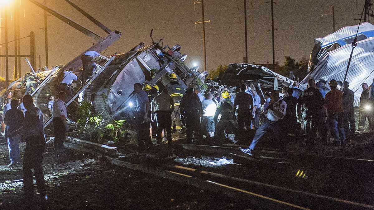 Train derailment near Philadelphia leaves several dead and 50 injured